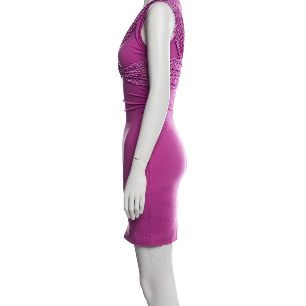 Fendi Pink Ruched Tie Front Mini Dress - Picture 2 of 5